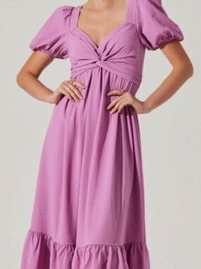 ASTR The Label Pink Midi Dress